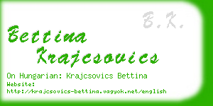 bettina krajcsovics business card